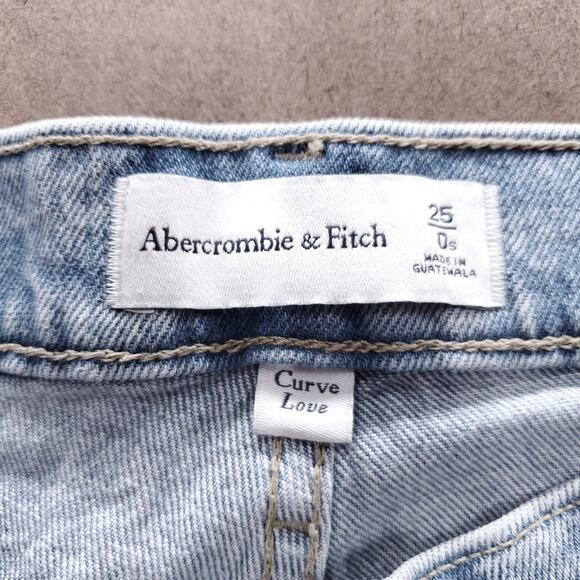 Abercrombie & Fitch Jeans Women 25/0s Light Wash Carpenter Button Fly Casual Y2K - Picture 9 of 11